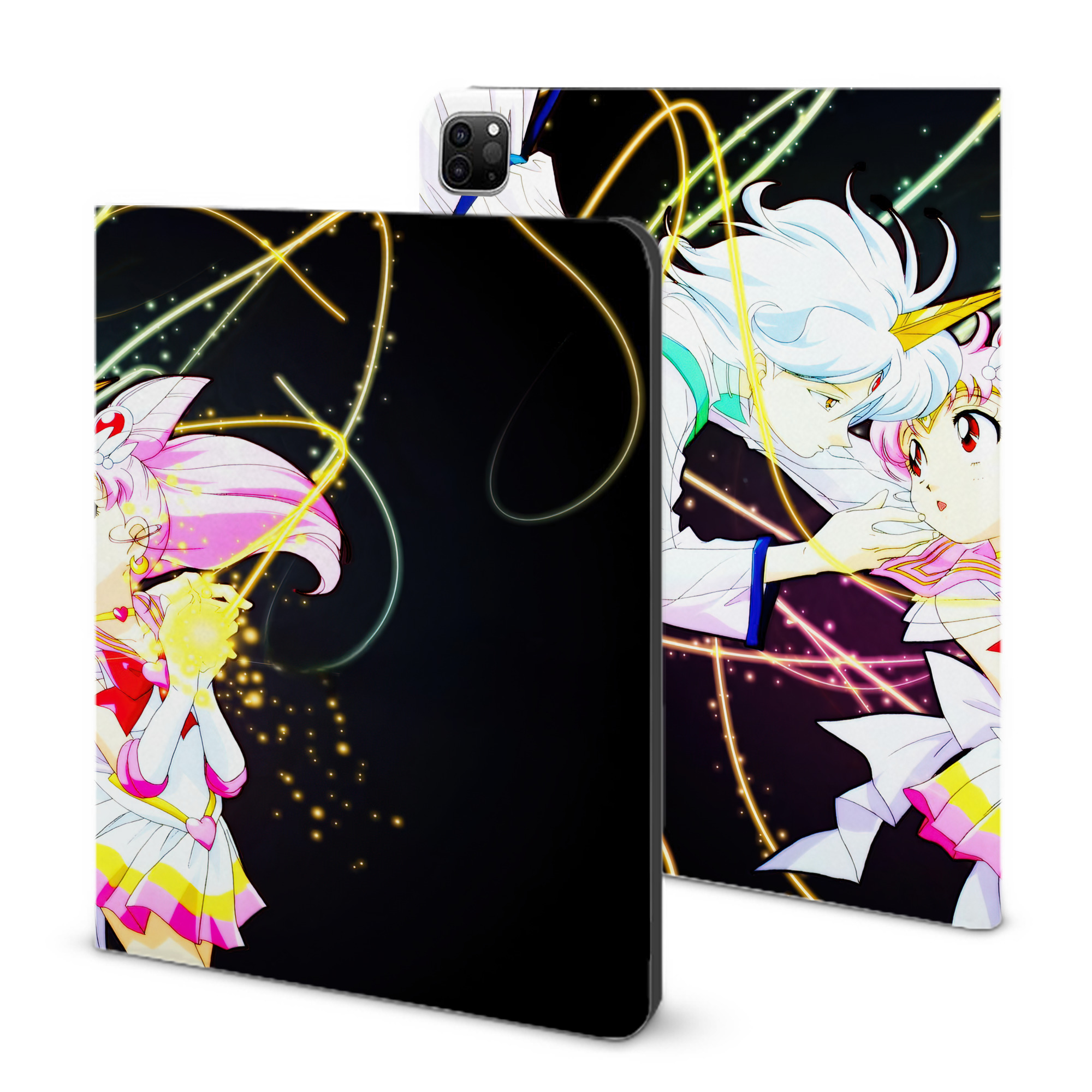 （画像用） 美少女戦士セーラームーン Sailor Moon IPad ケース ブック型 PUレザー TPU 耐衝撃 軽量 薄型 ペン収納なし 全面保護 IPad 各モデル対応